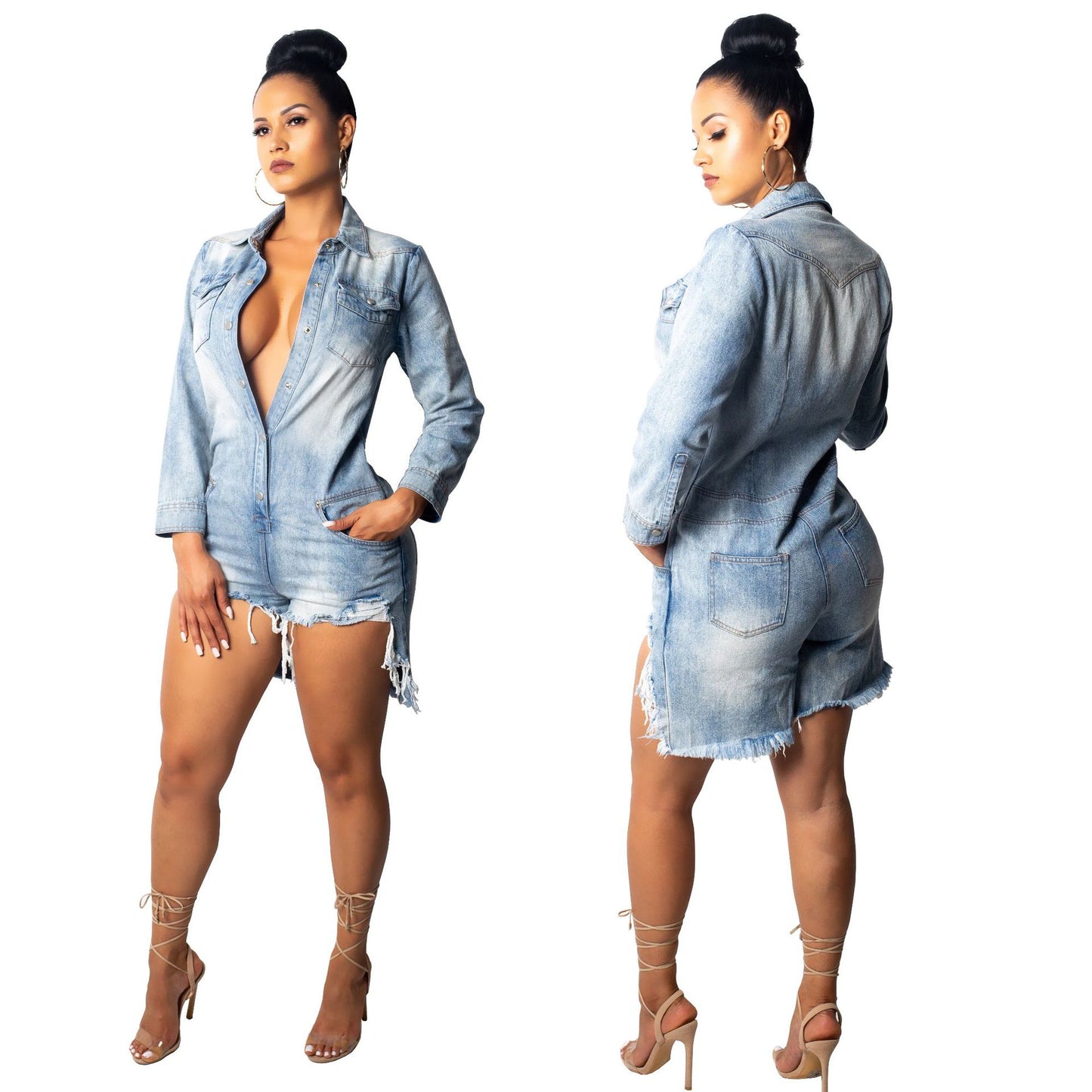 Fashionable Denim Jumpsuit for Women - Casual Fit