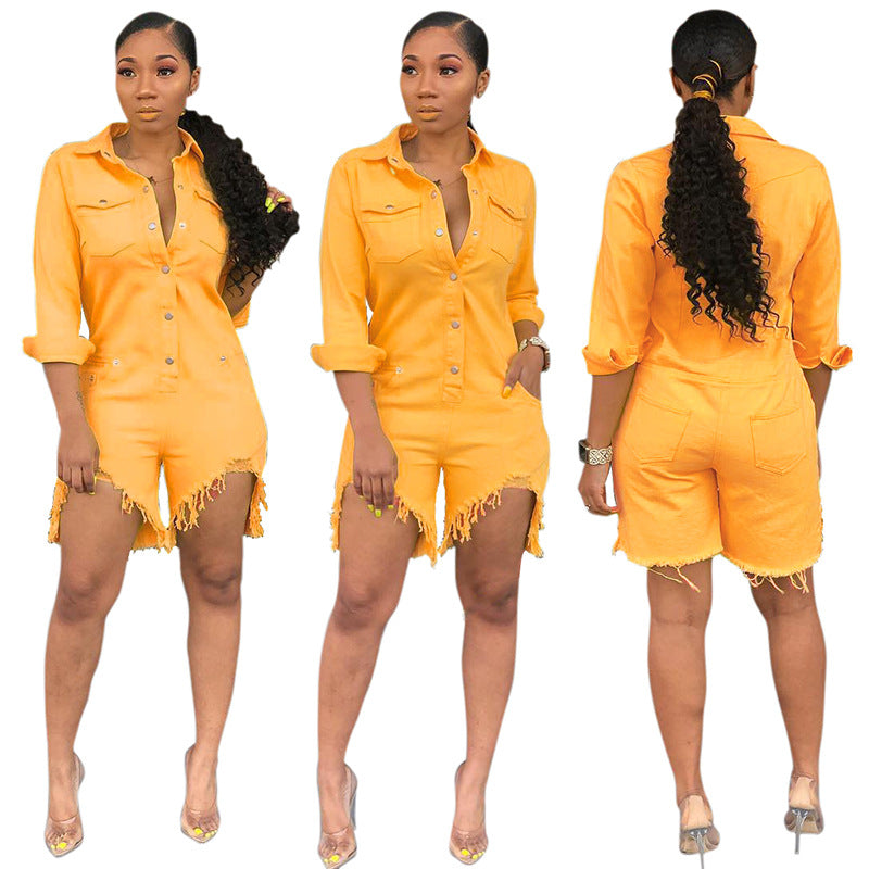 Fashionable Denim Jumpsuit for Women - Casual Fit