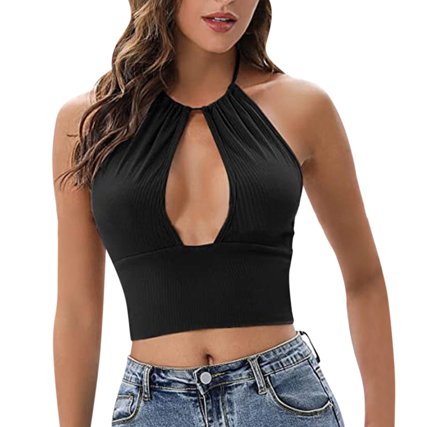 Women's Summer Sexy Hollow Halter Camisole Top